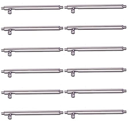 Rluobo 12 Quick Release Premium Edelstahl Federstege 18mm Federstifte 1,50mm Ø für Uhren Armbänder (18mm)