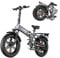 DEEPOWER Electric Bicycle for Adults, 250W Motor, Foldable 20 x 4.0 Fat Tire Electric Bike, 25KM/H, 48V 25Ah Removable Battery, 7-Speed Gears, Disc Oil Brakes, Mountain Ebike