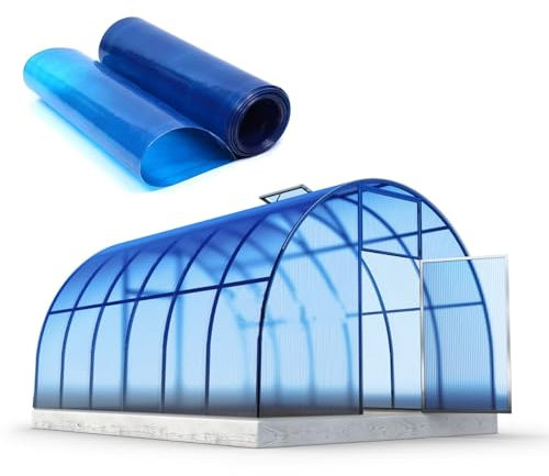 GOCHUSX 1,2 Mm Dicke Polycarbonat-Dachplatte, Regenfeste Abdeckung Für Den Garten Im Freien, Glasfaser-Tageslichtpaneele Für Gewächshäuser, Leicht Zu Schneidende Biegung (Farbe : Blue-1mm, Größe : 1