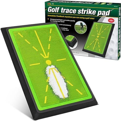 OhhGo 43 x 30,5 cm Golf-Übungsmatte, 1,25 kg, robuste Golf-Übungsmatte, Golfschwung-Tracker-Matte, Show-Schwungweg, für Zuhause, Hinterhof, Büro, Golf-Set