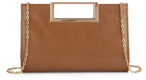 EVEOUT PU Leder Clutch Tasche mit Abnehmbarer Kette Elegante Damen Abendtasche für Hochzeiten,Partys,Abendessen & Alltag