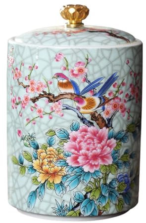 Mikinona Keramikbehälter Für Tee Luftdicht Versiegelt Aufbewahrungsbox Für Loser Tee Trockenfrüchte Und Snacks Lagerung