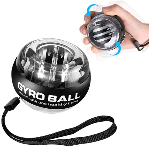 Bouncy Selbststartender Handgelenk-Gyro Ball Trainer, Power Ball zur Stärkung von Armen, Fingern und Unterarmen, Auto-Start-Handtrainer für Handgelenkkraft und Muskelentwicklung