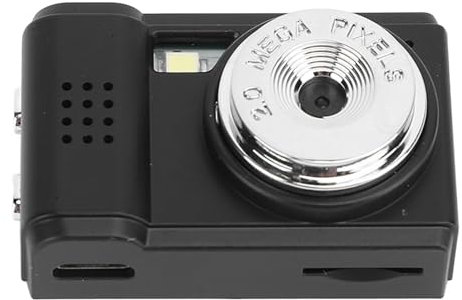 Fotocamera Digitale, Videocamera 1080P Piccola Fotocamera Compatta con Obiettivo Macro Batteria da 200 MAh per Viaggi Obiettivo Grandangolare da 198 Gradi Interfaccia Micro USB