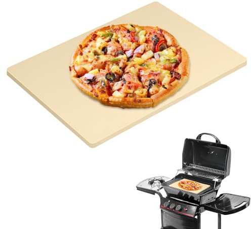 GDGZJJD Extra Large Pizza Stone 24 x 18,Cooking Stone for Grill Rectangular, Baking Pizza Stone for bread, Ideal for Grilling Baking Several Sizes of Pizzas