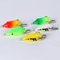 Miunpri Angelköder 4er Set,Realistische Frosch Angelköder Doppelhaken 360° Soft Bait Silikon-Angelköder Angelköder, 4.5CM 5.8G Kunstköder Raubfisch Raubfischköder