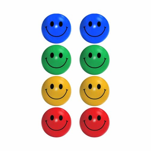 Smiley Face Magnets Lightweight Round Magnetic Smiley Faces Perfect Photo Calendar Door Fridge Wall Office Kitchen Stationery Supplies Wall Decoration Home Accessories 35 mm Assorted Colours(Pack1)