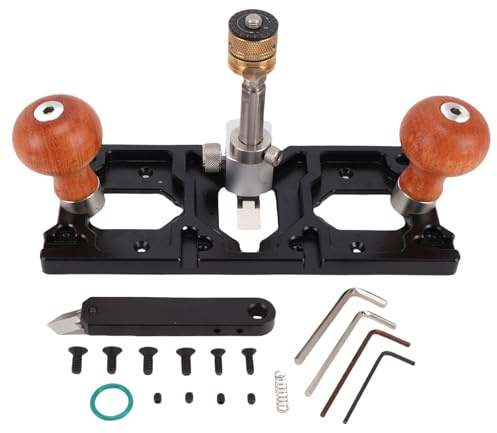 OVAQUIXI Router Plane, 360-Grad Drehbare Klinge Einstellbare Tiefe Textur Anpassungsfähiges Schneiden Aluminiumlegierung Zum Glätten Nuten Zapfenloch