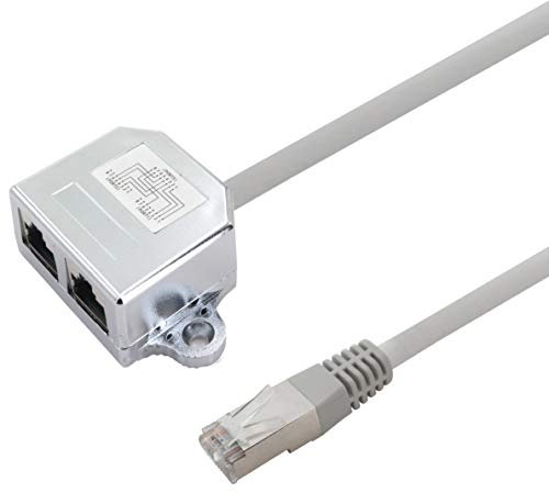 1aTTack.de Cat. 5e Patchkabeladapter Netzwerkkabel Splitter Telefon/Ethernet 0 1 m 1 Stück
