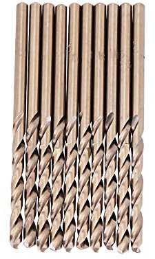 Juego de brocas helicoidales M35 de cobalto, HSS-Co, 1,0-5,0 mm, para taladrar en acero inoxidable (3,5 mm)