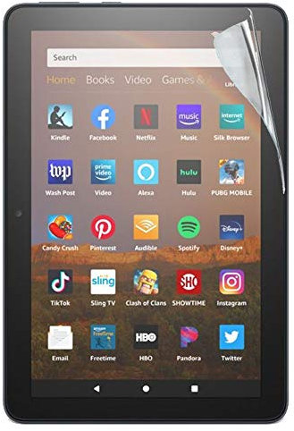 TECHGEAR Displayschutz für Amazon Fire HD 8, HD 8 Plus 8,0 Zoll (14. 12. 10. generation) folie - Ultra Klare Film Schutzfolie für Kindle Fire HD8 2024/2022/2020