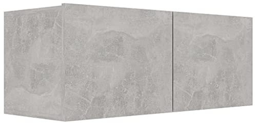 vidaXL Engineered Wood TV Cabinet - Scandinavian Style - Wall-Mountable - with Drop-Down Doors, ideal for Living Room, Bedroom