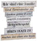 Möbelbörse Holz Schild Familie Regeln Wandbild Bild Wandschild Holzbild Planken Deko Sprüche Familienregeln Vintage Shabby (Modell 1 30x32cm)