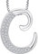 starchenie 925 Silber Buchstaben Halskette C Anhänger Initiale mit 3A Zirkonia für Damen Geburtstagsgeschenk
