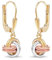 LeCalla Sterling Silber Schmuck dreifarbige Love-Knot Leverback leichte Tropfen-Ohrhänger für Damen