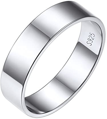 Bestyle Ring Silber 925 Damen Breite 5mm Größe 65 Hochzeitsringe Eheringe Verlobungsring Trauringe Ewigkeitsring