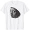 Mädchen mit Perle Ohrring Diagonale Linien Minimalistische Pop Art T-Shirt