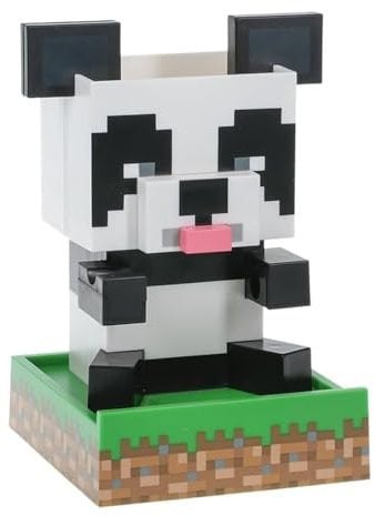 Minecraft Panda Schreibtisch-Organizer - Offiziell lizenziertes Schreibtischzubehör für Schreibwaren, Stifte und Marker mit Ablageteller & Telefonständer