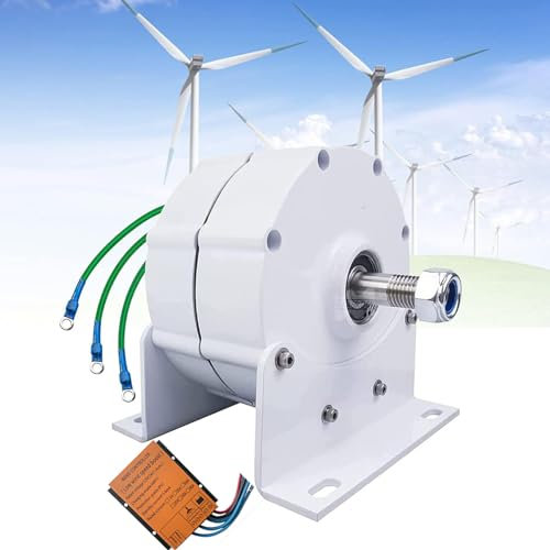 DPQYJPP Turbinas eólicas de 3000W/5000W/8000W/10000W, generador de Motor eléctrico de imán Permanente, generadores de CA de imán Permanente sin Engranajes trifásicos 12V 24V 48V,5000W-24V