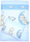 Kinderwagenset Baby Bettwäsche für Kinderwagen Bezüge Decke Kissen (Blau, 4 tlg)