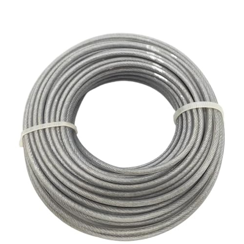 Trimmerfaden 2,0/2,4/2,7/3,0 mm Trimmer Stahl Nylon Drahtseil Schnur Schnur Strimmer Brushcutter Lange runde Rolle Gras Ersatzdraht ca. 15 m Rasentrimmer Schnur(3.0mm X 15m)