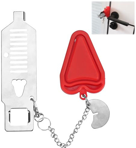 YBCCBY Serrure de Porte Portable Serrure de Porte de Voyage Verrou de Voyage d'Hôtel Sécurité Serrure de Porte Renforcée Portable Sécurité de Serrure de Porte Portable pour Voyage, Hôtel, Maison