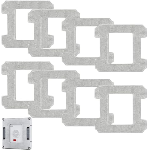 DingGreat 8 PCS Wischtücher Reinigungspad für Ecovacs Winbot W1 Pro/W1/W2 Omni/W2 Fenster Staubsauger Roboter Ersatz Waschbare Mop