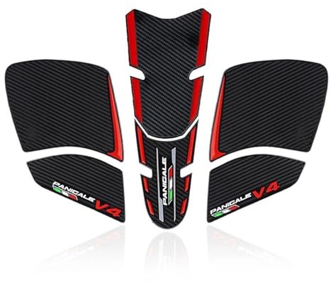 YFBH Aufkleber für Kraftstofftank Motorrad-Tankpad-Aufkleber, Tankpad Für Ducati Panigale V4 V4S 2018-2021, Aufkleber, Tankdeckel, Dekorationszubehör Abziehbilder(Farbe 1)
