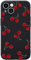 Wihytec Red Cherry Phone Case for iPhone 16 Cute Cherry Case Cover Liquid Silicone Soft Gel Rubber Durable Matt Phone Cover with Microfiber Lining Protective Cover