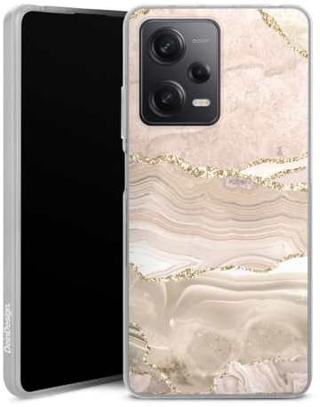 Custodia di silicone compatibile con Xiaomi Redmi Note 12 Pro 5G Custodia trasparente Cover per smartphone trasparente Glitter Look Marmo Utart