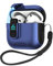 GANGANPRO Custodia protettiva per AirPods di 2a/1a generazione, con chiusura magnetica automatica, porta di ricarica, staffa antipolvere, antiurto, colore blu scuro
