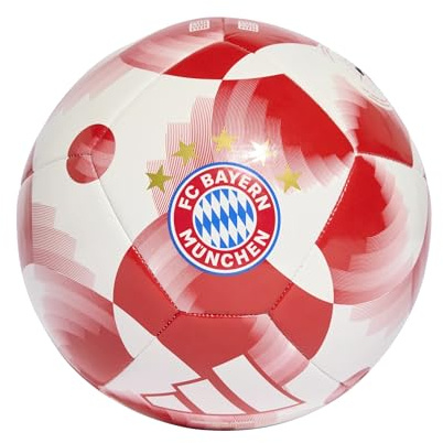 adidas Club FC Bayern München Ball Fußball (red White, 5)