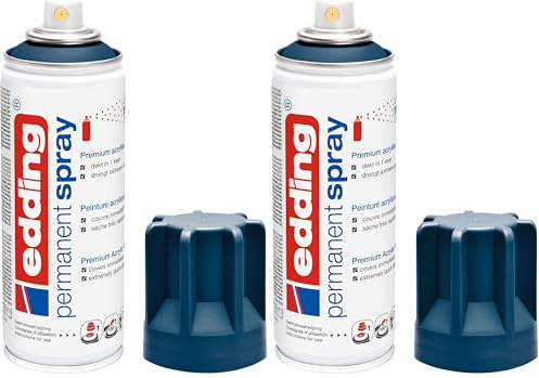 edding 5200 Permanent Spray - elegant nachtblau matt - 200 ml - Acryllack zum Lackieren und Dekorieren von Glas, Metall, Holz, Keramik, Kunststoff, Leinwand - Lackspray, Acrylspray, Farbspray