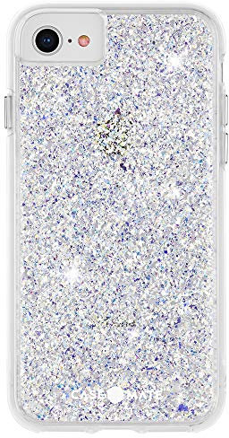 CASE-MATE Twinkle Case protective cover compatible with Apple iPhone SE 2022 3rd generation case [SE 2020 case | Shockproof | Antimicrobial | 10 ft drop protection | Iridescent surface] - Stardust