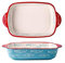 PlateFish Pattern Modern Creative Ceramic Ovenware Dual Handle Baking Dish Microwave Oven Available Baking Cheese Baked Rice Tool-C