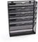 Metal Mesh Wall Mounted File Organiser Black | Office Tray | Magazine Rack | Paperwork Holder | Hanging Paper Storage | For A4 Documents | 6 Tier | M&W