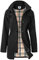 SaphiRose PONCHO Veste de Pluie Longue pour Femme Manteau à Capuche Coupe-Vent Imperméable d'Extérieur Noir XXL