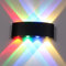 TWSXTE Ip65 Wandleuchte Außen LED10W up down Wandleuchte RGB Wandbeleuchtung Wohnzimmer, Aluminium Terrassenleuchten, Moderne und Einfache Farbenfrohe Leuchten