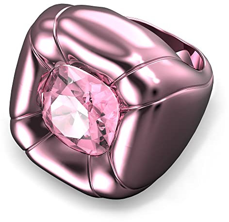 SWAROVSKI Dulcis Bague cocktail pour femme Cristaux roses, EU 55 / US 7, Métal, Sans pierre précieuse