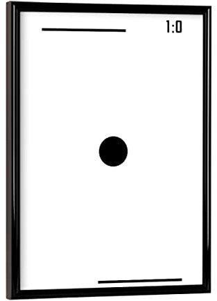 artboxONE Poster mit schwarzem Rahmen 18x13 cm Abstrakt Atari 5000 - Bild Atari Computer Fussball