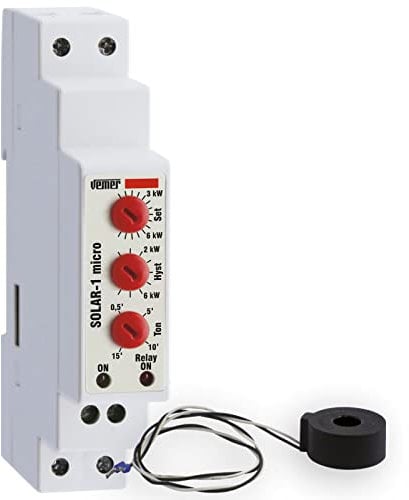 VEMER VE793900 SOLAR-1 MICRO - Centralina Controllo Carichi, Strumento Progettato per Massimare il Consumo Diretto di Energia Auto-Prodotta da Pannelli Solari degli Impianti Fotovoltaici, Bianco