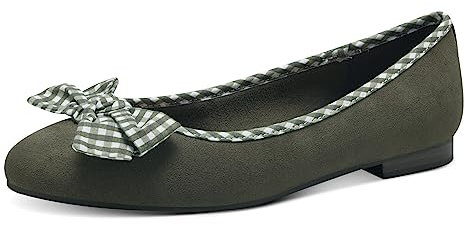 MARCO TOZZI Women's 2-22180-41 Ballerina Strap, Khaki Comb, 7.5