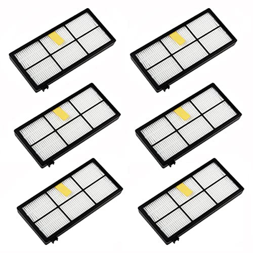 6 Pezzi Filtri di Ricambio per Roomba 800 900 Serie 850 860 866 870 880 890 900 960 980 981 985 Aspirapolvere