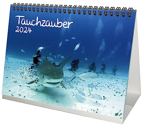 Tauchzauber DIN A5 Tischkalender für 2024 Unterwasser und tauchen - Seelenzauber