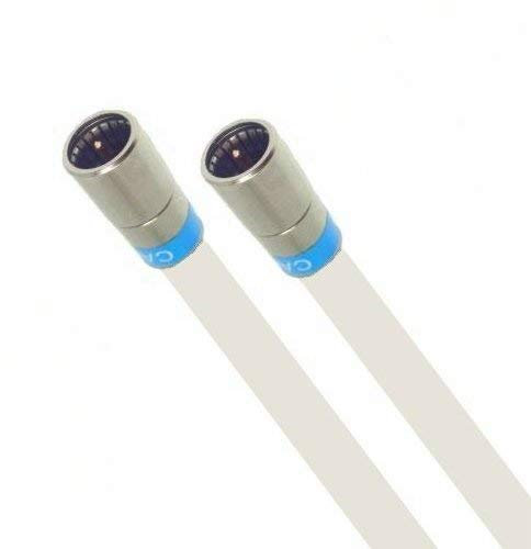 Fritz!Box 6660 Cable Router Netzwerk Anschlusskabel Deluxe Premium Kabel 8K Cabelcon Schnellstecker Weiß 12 Meter