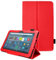 TECHGEAR Smart Case Designed For All New Amazon Fire Max 11 (2023 / 13th Generation) Slim PU Leather Folio Smart Stand Case Cover with Hand Strap & Auto Wake/Sleep [Red]