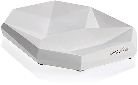 CONCRETTE Schmuckschale Klein aus Beton 17x23x48 cm - Blatt Schale Deko - Schmuckablage - Ablageschale - Schmuckteller - Ringschale - Dekoschale für Schlüssel - Schlüsselschüssel - Schmuck Schale