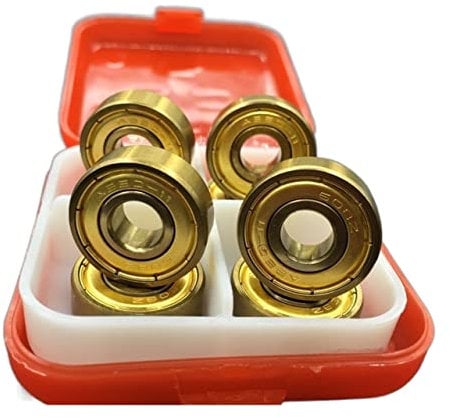 Lager 8 teile/satz 608RS 608ZZ Tatinium Beschichtet Gold Lager 608 Inline Rollschuhe Lager 8x22x7mm Schlittschuhe Lager