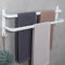 Towel Bar 60 cm Ohne Bohren/Lochstanzen - Handtuchhalter Bad Wand Badezimmer Zubehör Set 2 Tier Handtuchstange Aluminium Wandmontage für Badezimmer Küchen Toilette