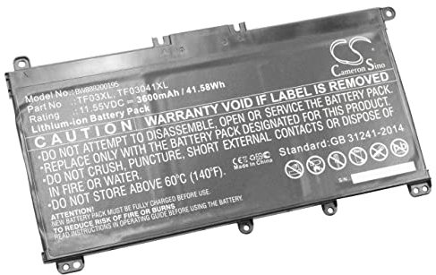 vhbw Batterie Remplacement pour HP HT03XL, L11119-855, HT03041XL, HSTNN-LB8M, HSTNN-UB7J pour Ordinateur Portable (3600mAh, 11,55V, Li-ION)